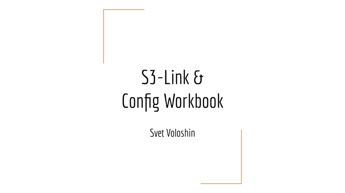 S3-Link & Config Workbook